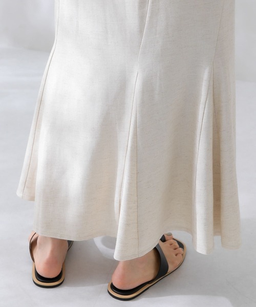 KBF（ケイビーエフ）の「リネンミックスマーメイドスカート（スカート・レディース・ブラック/グレー系その他/ナチュラル・ONE）」の14枚目の写真