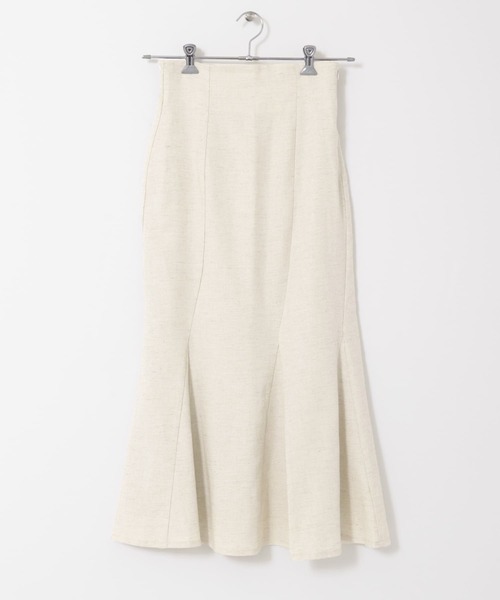 KBF（ケイビーエフ）の「リネンミックスマーメイドスカート（スカート・レディース・ブラック/グレー系その他/ナチュラル・ONE）」の4枚目の写真
