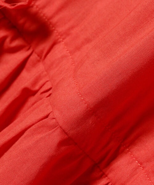 Ray BEAMS（レイビームス）の「Ray BEAMS / コットン ギャザー フレンチスリーブ ワンピース（ワンピース・レディース・ブラック/レッド/グリーン・ONE SIZE）」の12枚目の写真