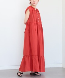 Ray BEAMS | Ray BEAMS / コットン ギャザー フレンチスリーブ ワンピース(ワンピース)