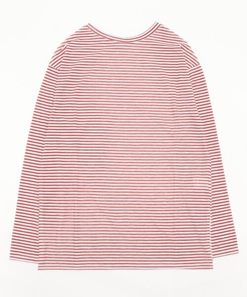 ＪＵＧＬＡＮＳ（ユグランス）の「☆ 【CHIGNON】シアーリブボーダーロンT　8222-091（Tシャツ/カットソー・レディース・レッド/ブラック・FREE）」の4枚目の写真