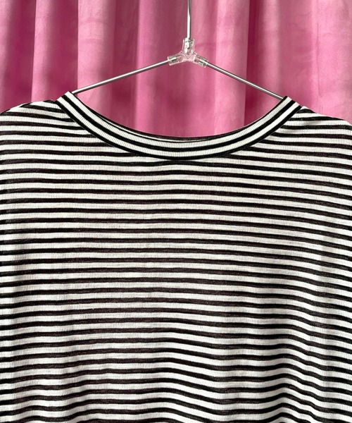 ＪＵＧＬＡＮＳ（ユグランス）の「☆ 【CHIGNON】シアーリブボーダーロンT　8222-091（Tシャツ/カットソー・レディース・レッド/ブラック・FREE）」の22枚目の写真