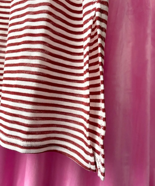 ＪＵＧＬＡＮＳ（ユグランス）の「☆ 【CHIGNON】シアーリブボーダーロンT　8222-091（Tシャツ/カットソー・レディース・レッド/ブラック・FREE）」の14枚目の写真