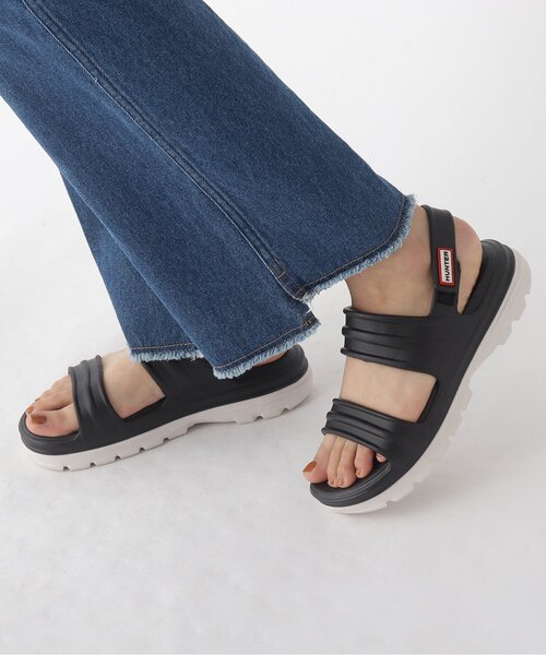 OPAQUE.CLIP(オペークドットクリップ)の「【HUNTER(ハンター)】BLOOM ALGAE FOAM SANDALS(サンダル・レディース・ブラック・30/40)」の9枚目の写真
