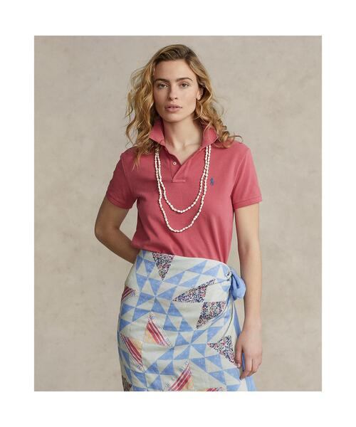 POLO RALPH LAUREN(ポロ ラルフ ローレン)の「クラシック フィット メッシュ ポロシャツ(ポロシャツ・レディース・レッド・S/M)」の1枚目の写真