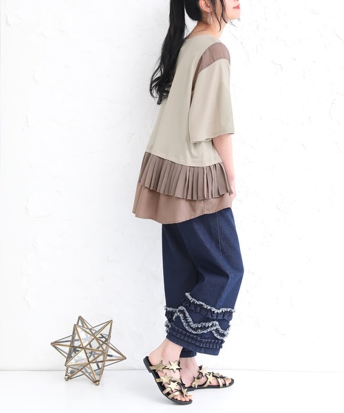 somari imagination（ソマリ イマジネーション）の「『フリルデザインクロップドデニムパンツ』（デニムパンツ・レディース・インディゴブルー・2/1）」の11枚目の写真