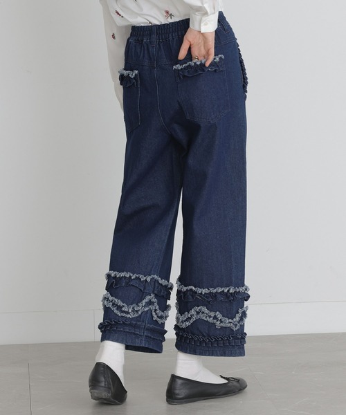 somari imagination（ソマリ イマジネーション）の「『フリルデザインクロップドデニムパンツ』（デニムパンツ・レディース・インディゴブルー・2/1）」の8枚目の写真