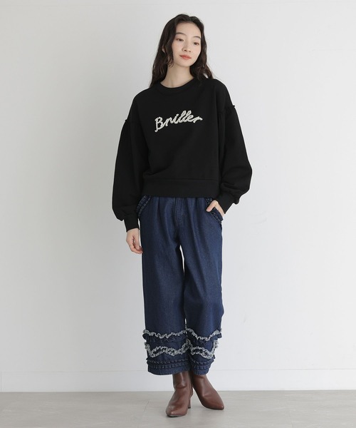 somari imagination（ソマリ イマジネーション）の「『フリルデザインクロップドデニムパンツ』（デニムパンツ・レディース・インディゴブルー・2/1）」の5枚目の写真