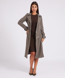 Viscose Blend Belted Trench Coat アウター トレンチコート