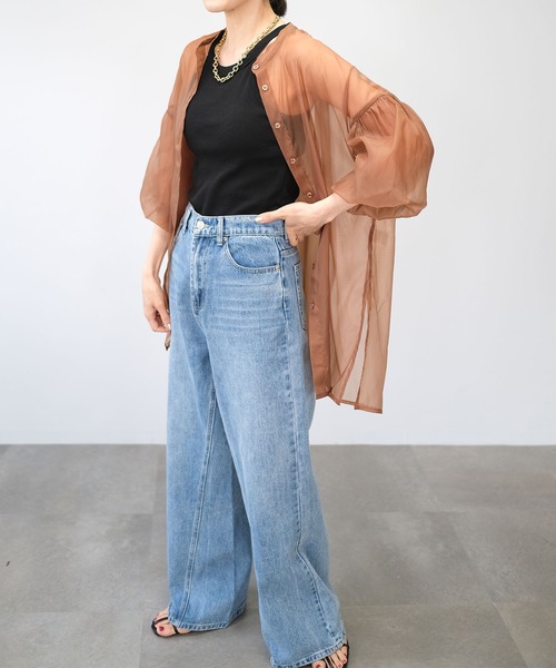 ＡＮＤＪ（アンドジェイ）の「カップ付きアメスリホルダータンク（タンクトップ・レディース・モカ/ベージュ系その他/ブラック/グリーン・M）」の9枚目の写真