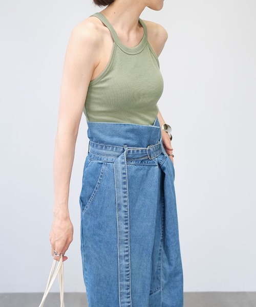 ＡＮＤＪ（アンドジェイ）の「カップ付きアメスリホルダータンク（タンクトップ・レディース・モカ/ベージュ系その他/ブラック/グリーン・M）」の14枚目の写真