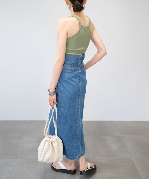 ＡＮＤＪ（アンドジェイ）の「カップ付きアメスリホルダータンク（タンクトップ・レディース・モカ/ベージュ系その他/ブラック/グリーン・M）」の15枚目の写真