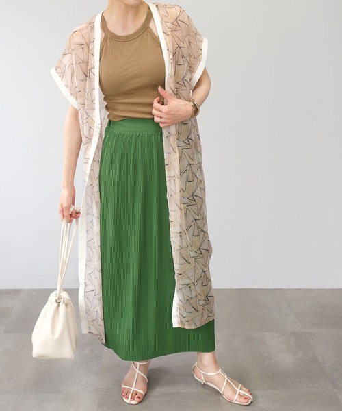 ＡＮＤＪ（アンドジェイ）の「カップ付きアメスリホルダータンク（タンクトップ・レディース・モカ/ベージュ系その他/ブラック/グリーン・M）」の16枚目の写真