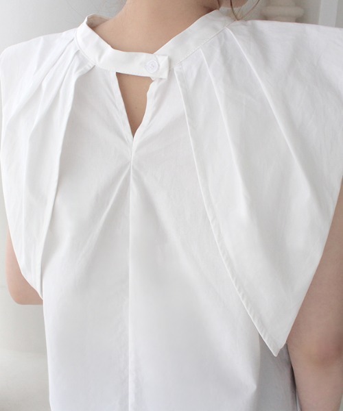 MODE ROBE（モードローブ）の「2WAYタックスリーブノースリーブブラウス（Tシャツ/カットソー・レディース・ホワイト/ブラック/パープル・FREE）」の16枚目の写真