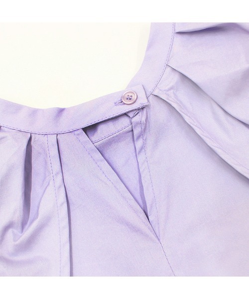 MODE ROBE（モードローブ）の「2WAYタックスリーブノースリーブブラウス（Tシャツ/カットソー・レディース・ホワイト/ブラック/パープル・FREE）」の5枚目の写真