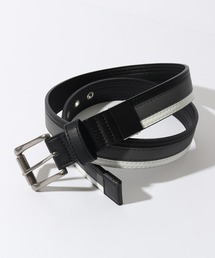 【OUTDOOR PRODUCTS/アウトドアプロダクツ】フェイクレザー 3本ライン トリコロール ストレッチ ベルト