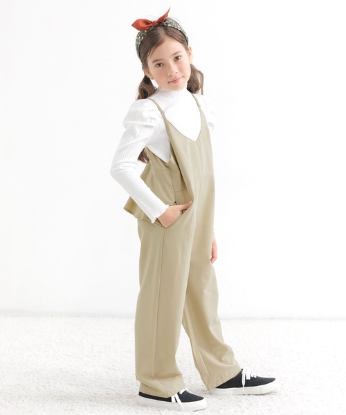 Bee des Bee(ビーデスビー)の「オールインワン(サロペット/オーバーオール・キッズ・ブラック/ベージュ/グリーン/ピンク・100cm/130cm/140cm/150cm/120cm/110cm)」の2枚目の写真