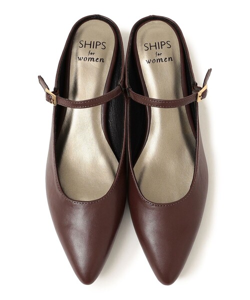 SHIPS（シップス）の「*ストラップ3.5センチヒールミュール◆（パンプス・レディース・ブラック/ボルドー/ブラウン系・50/40/30）」の8枚目の写真