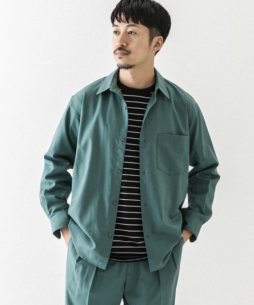URBAN RESEARCH(アーバンリサーチ)の「WASHABLEウールレギュラーシャツ(シャツ/ブラウス・メンズ・グリーン/チャコールグレー/バーガンディー・SMALL/MEDIUM/LARGE)」の3枚目の写真