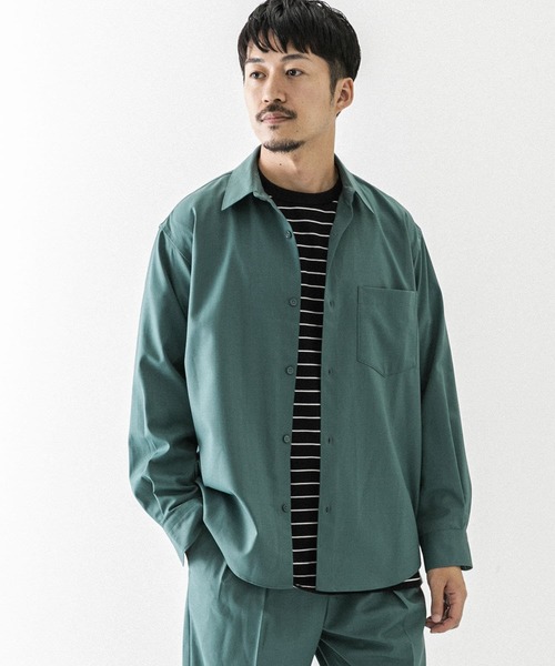 URBAN RESEARCH(アーバンリサーチ)の「WASHABLEウールレギュラーシャツ(シャツ/ブラウス・メンズ・グリーン/チャコールグレー/バーガンディー・SMALL/MEDIUM/LARGE)」の22枚目の写真