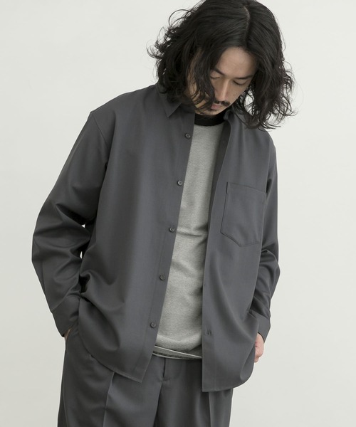 URBAN RESEARCH(アーバンリサーチ)の「WASHABLEウールレギュラーシャツ(シャツ/ブラウス・メンズ・グリーン/チャコールグレー/バーガンディー・SMALL/MEDIUM/LARGE)」の8枚目の写真