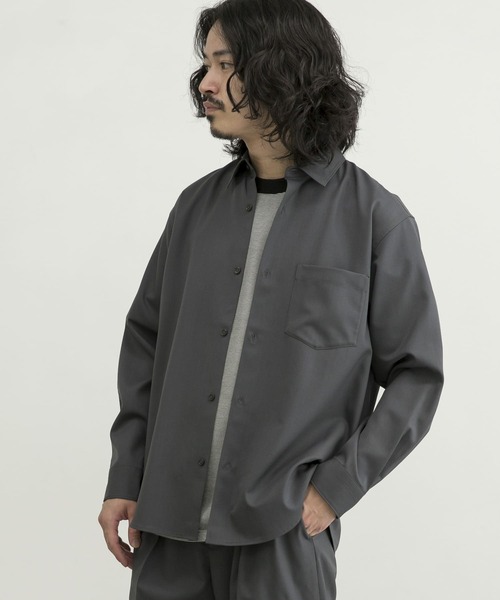 URBAN RESEARCH(アーバンリサーチ)の「WASHABLEウールレギュラーシャツ(シャツ/ブラウス・メンズ・グリーン/チャコールグレー/バーガンディー・SMALL/MEDIUM/LARGE)」の20枚目の写真