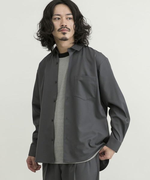 URBAN RESEARCH(アーバンリサーチ)の「WASHABLEウールレギュラーシャツ(シャツ/ブラウス・メンズ・グリーン/チャコールグレー/バーガンディー・SMALL/MEDIUM/LARGE)」の14枚目の写真
