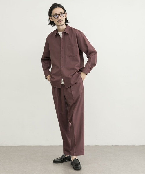 URBAN RESEARCH(アーバンリサーチ)の「WASHABLEウールレギュラーシャツ(シャツ/ブラウス・メンズ・グリーン/チャコールグレー/バーガンディー・SMALL/MEDIUM/LARGE)」の9枚目の写真