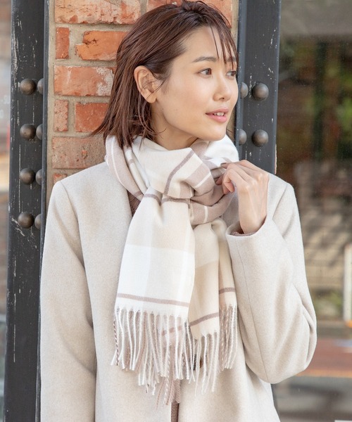 Honeys（ハニーズ）の「なめらかチェックマフラー（マフラー）」 - WEAR