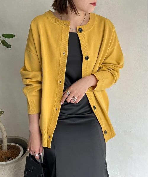 prose verse（プロズヴェール）の「前後2wayスポンジニットカーデ（カーディガン/ボレロ・レディース・ブラック/アイボリー/ピンク/グリーン/マスタード・MEDIUM）」の12枚目の写真