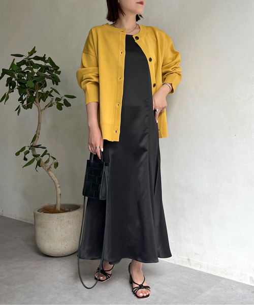 prose verse（プロズヴェール）の「前後2wayスポンジニットカーデ（カーディガン/ボレロ・レディース・ブラック/アイボリー/ピンク/グリーン/マスタード・MEDIUM）」の14枚目の写真