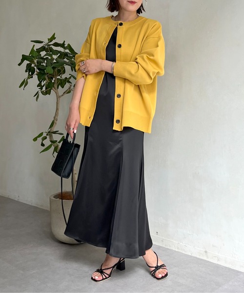 prose verse（プロズヴェール）の「前後2wayスポンジニットカーデ（カーディガン/ボレロ・レディース・ブラック/アイボリー/ピンク/グリーン/マスタード・MEDIUM）」の16枚目の写真