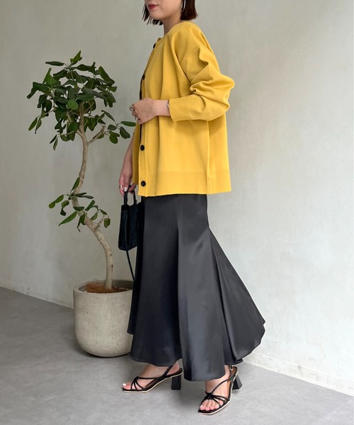 prose verse（プロズヴェール）の「前後2wayスポンジニットカーデ（カーディガン/ボレロ・レディース・ブラック/アイボリー/ピンク/グリーン/マスタード・MEDIUM）」の17枚目の写真