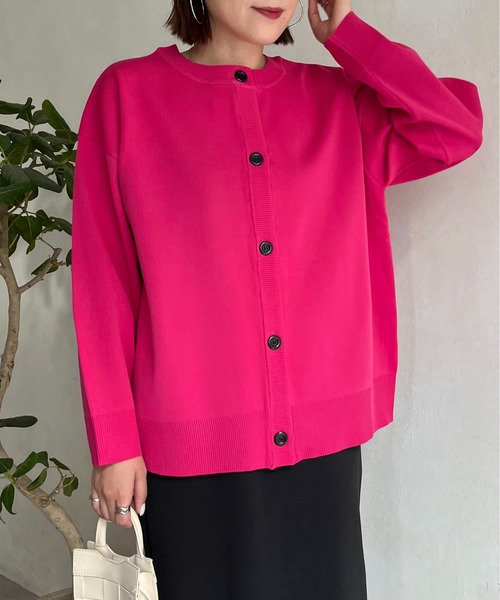 prose verse（プロズヴェール）の「前後2wayスポンジニットカーデ（カーディガン/ボレロ・レディース・ブラック/アイボリー/ピンク/グリーン/マスタード・MEDIUM）」の18枚目の写真