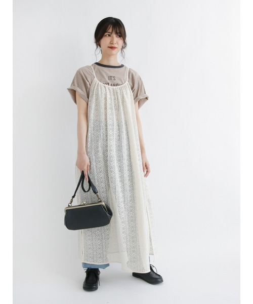 Samansa Mos2（サマンサ モスモス）の「【ETHICAL CRAFTS】オーガニックコットン混タックパンツ（その他パンツ・レディース・ネイビー/ブルー・ﾌﾘ-）」の4枚目の写真