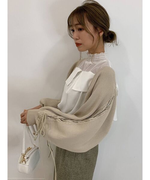★新品タグ付き　JUSGLITTY　レースアップボレロ　モカ L》モカレースアップ L-22 | blue bee shoes | ブルー・ビー 手作り靴