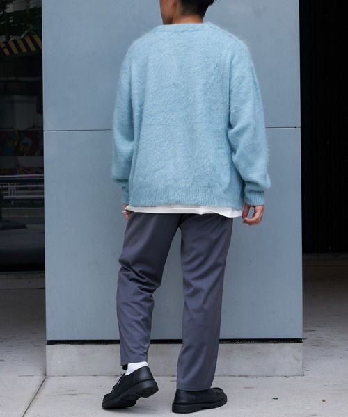 CIAOPANIC TYPY（チャオパニックティピー）の「ジャガードシャギーニットカーディガン（カーディガン/ボレロ・メンズ・サックスブルー/ブラック/レオパード/グレー/グリーン/ベージュ・L/M）」の18枚目の写真