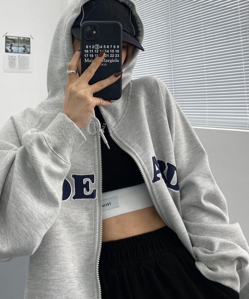 ◆sasa◆美品♡SLOBE IENA【MEYAME】 パーカーコート SLOBE IENA パーカー 「WEB限定カラー有り/追加」ボリューム