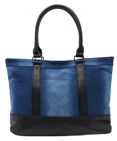 VENCEEXCHANGE（ヴァンスエクスチェンジ）の「カラーデニムトート                 （トートバッグ・メンズ・グレー/レッド/ブルー・FREE）」の2枚目の写真