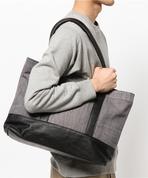 VENCEEXCHANGE（ヴァンスエクスチェンジ）の「カラーデニムトート                 （トートバッグ・メンズ・グレー/レッド/ブルー・FREE）」の12枚目の写真