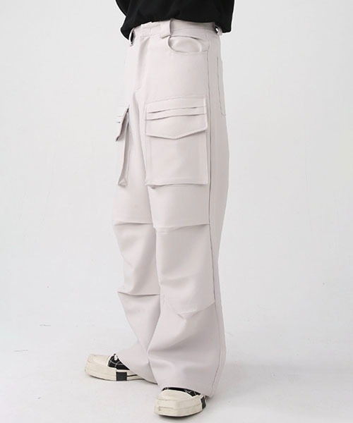 WESTBOY（ウエストボーイ）の「ワイドストレートミリタリーカーゴパンツWO22W2PT05【WB ORIGINALS】（カーゴパンツ・メンズ・ブラック/ホワイト・XL/M/L）」の7枚目の写真