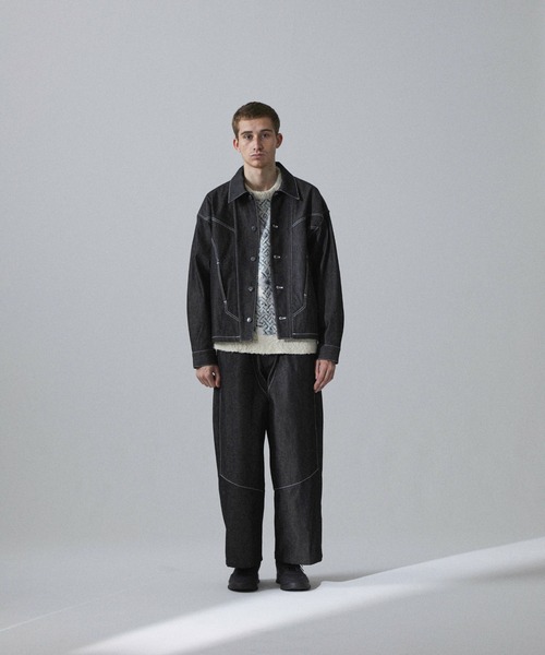 Iroquois(イロコイ)の「14oz VINTAGE DENIM JK(デニムジャケット・メンズ・インディゴブルー/ブラック・2/3/1)」の8枚目の写真