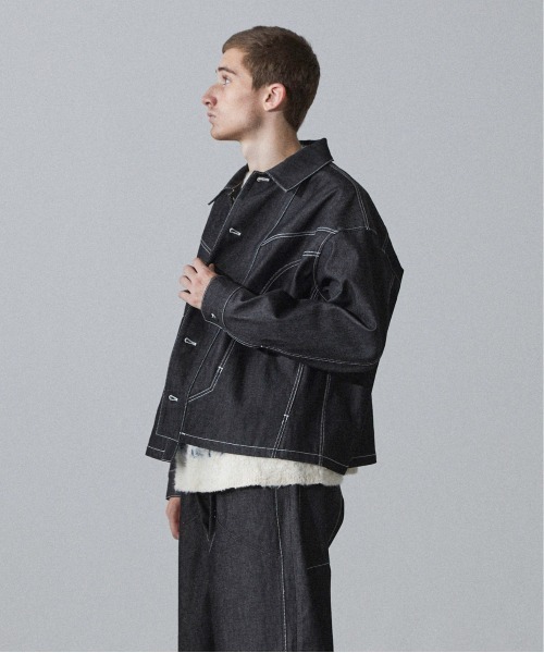 Iroquois(イロコイ)の「14oz VINTAGE DENIM JK(デニムジャケット・メンズ・インディゴブルー/ブラック・2/3/1)」の7枚目の写真