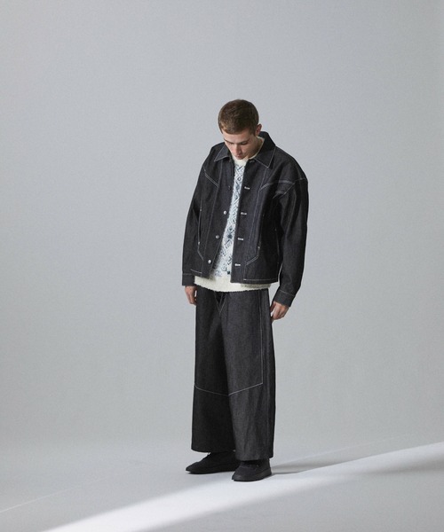 Iroquois(イロコイ)の「14oz VINTAGE DENIM JK(デニムジャケット・メンズ・インディゴブルー/ブラック・2/3/1)」の10枚目の写真