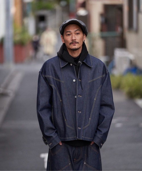 Iroquois(イロコイ)の「14oz VINTAGE DENIM JK(デニムジャケット・メンズ・インディゴブルー/ブラック・2/3/1)」の3枚目の写真