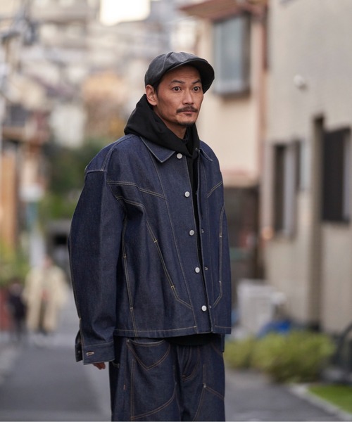 Iroquois(イロコイ)の「14oz VINTAGE DENIM JK(デニムジャケット・メンズ・インディゴブルー/ブラック・2/3/1)」の4枚目の写真