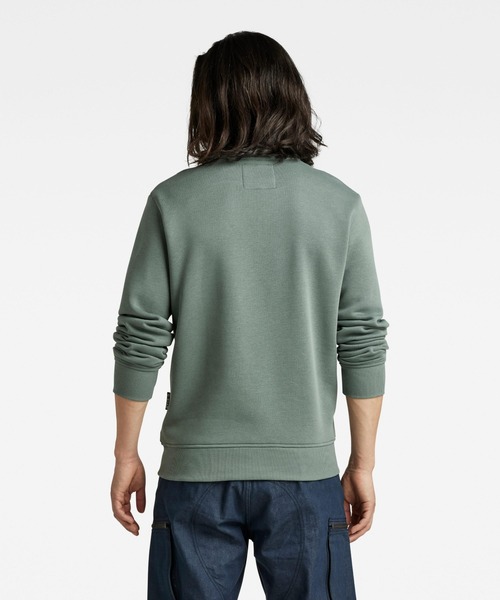 G-STAR（ジースター）の「ORIGINALS STAMP SWEATER/オリジナルブランドロゴスウェット/トレーナー（スウェット・メンズ・ダークブラック/グリーン系その他/ワインレッド・MEDIUM/X-LARGE/SMALL/LARGE/X-SMALL）」の5枚目の写真