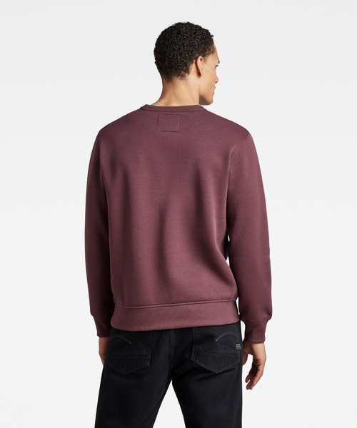 G-STAR(ジースター)の「ORIGINALS STAMP SWEATER/オリジナルブランドロゴスウェット/トレーナー(スウェット・メンズ・ダークブラック/グリーン系その他/ワインレッド・MEDIUM/X-LARGE/SMALL/LARGE/X-SMALL)」の8枚目の写真