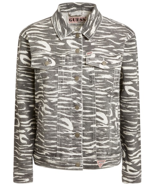 Guess（ゲス）の「GUESS Originals Zebra Printed Denim Jacket（デニムジャケット・レディース・ブラック・X-SMALL/MEDIUM/SMALL）」の6枚目の写真