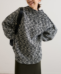 ミックスヤーンプルオーバーを使った人気ファッションコーディネート